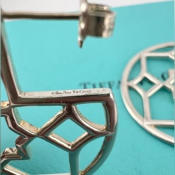 RARE Tiffany & Co. Marrakesh Zellige Hoop Earrings Paloma Picasso Silver 💙